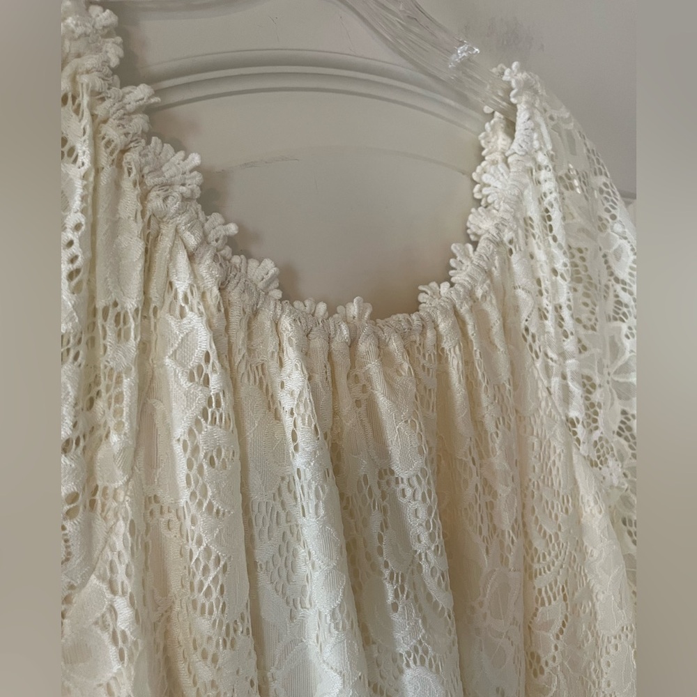 Umgee Designer Elegant Cream Lace Women's Mini Dress Size Small - Picture 7 of 16